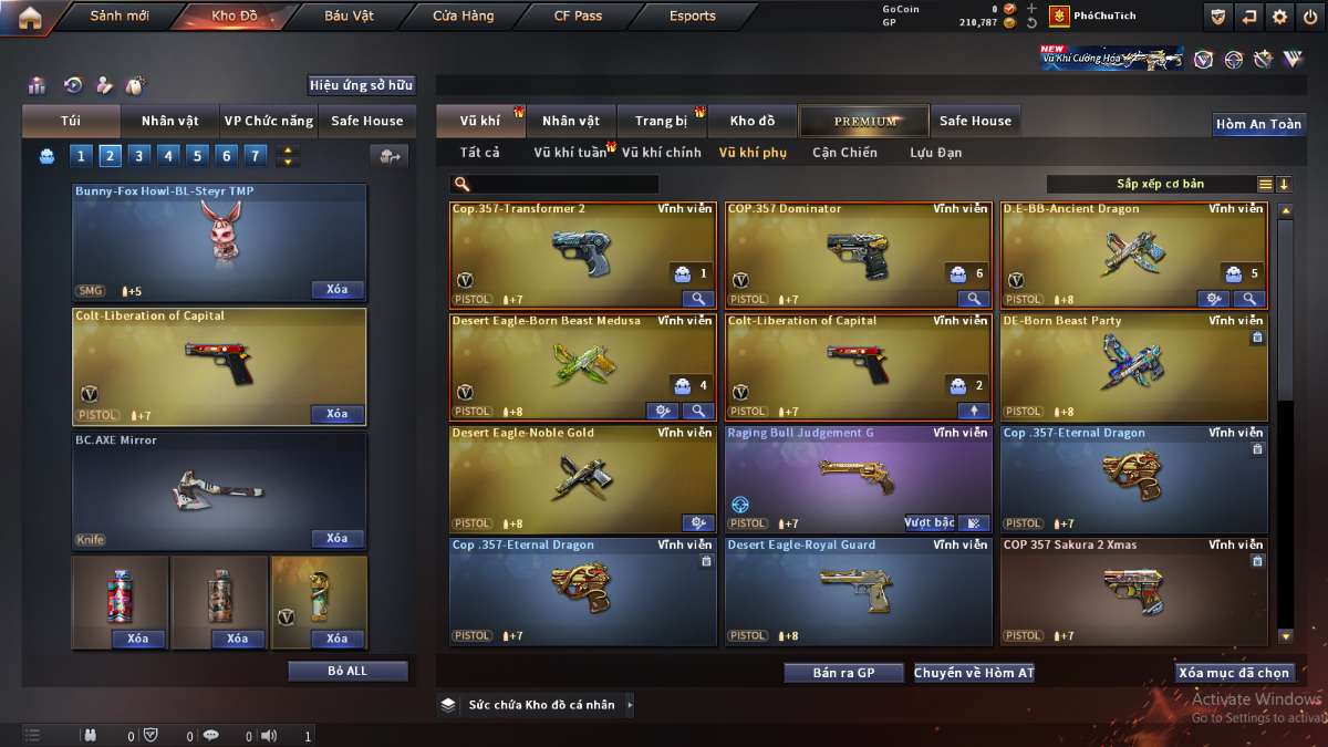 shop acc cf uy tin gia re